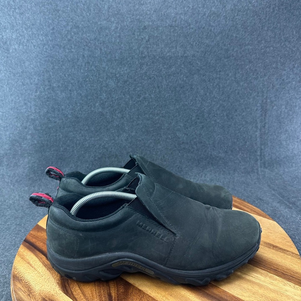 Merrell Jungle Moc Mens Sz 12 Black Nubuck Slip On Walking Hiking Shoes J60833